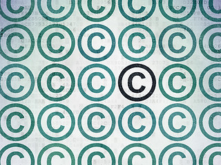 Image showing Law concept: copyright icon on Digital Paper background