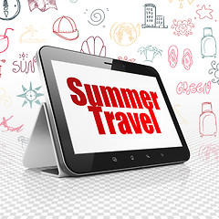 Image showing Tourism concept: Tablet Computer with Summer Travel on display