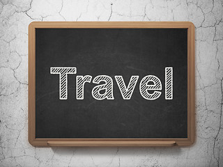 Image showing Holiday concept: Travel on chalkboard background