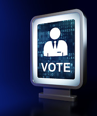 Image showing Political concept: Ballot on billboard background