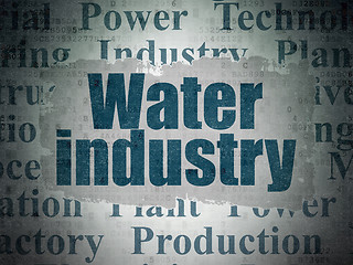 Image showing Manufacuring concept: Water Industry on Digital Paper background