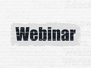 Image showing Education concept: Webinar on wall background