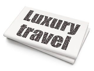 Image showing Tourism concept: Luxury Travel on Blank Newspaper background
