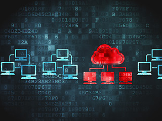 Image showing Cloud computing concept: Cloud Technology on digital background