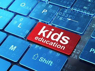 Image showing Education concept: Kids Education on computer keyboard background