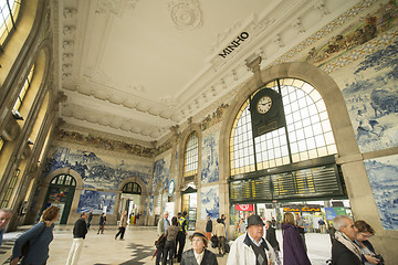 Image showing EUROPE PORTUGAL PORTO TRAIN STATION SAN BENTO