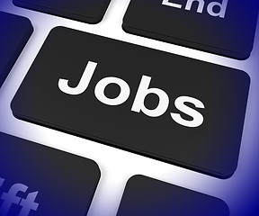 Image showing Jobs Key Shows Hiring Recruitment Online Hire Job