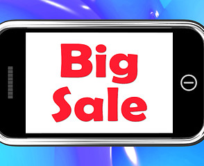 Image showing Big Sale On Phone Shows Promotional Savings Save Or Discounts