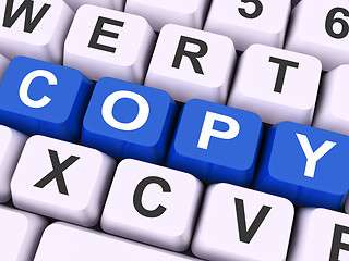 Image showing Copy Key Shows Copying Duplicating Or Replicate\r