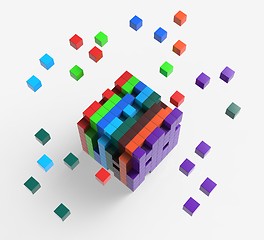 Image showing Blocks scattered Showing Action And Solutions