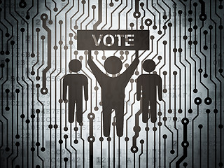 Image showing Political concept: circuit board with Election Campaign