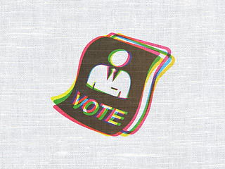 Image showing Political concept: Ballot on fabric texture background