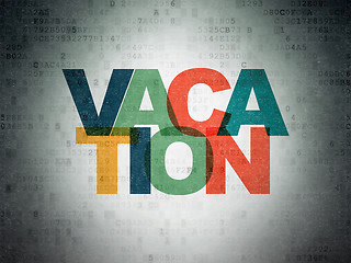 Image showing Holiday concept: Vacation on Digital Paper background