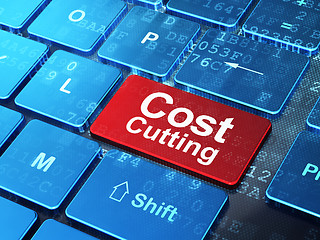 Image showing Business concept: Cost Cutting on computer keyboard background