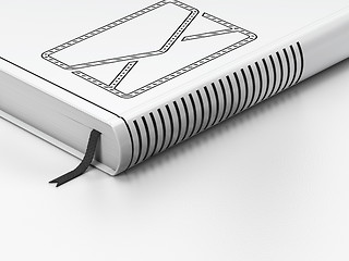 Image showing Business concept: closed book, Email on white background