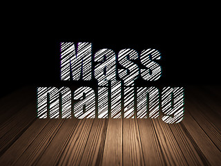 Image showing Marketing concept: Mass Mailing in grunge dark room