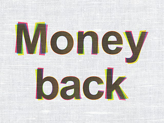 Image showing Business concept: Money Back on fabric texture background