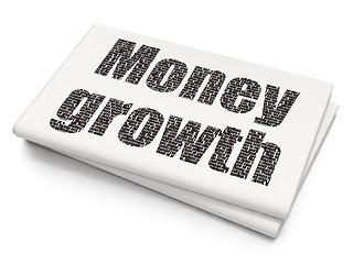 Image showing Currency concept: Money Growth on Blank Newspaper background