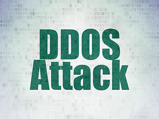 Image showing Security concept: DDOS Attack on Digital Paper background