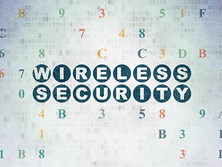 Image showing Security concept: Wireless Security on Digital Paper background