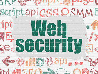 Image showing Web design concept: Web Security on wall background