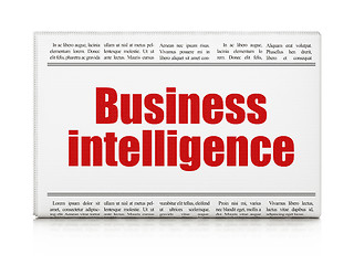 Image showing Finance concept: newspaper headline Business Intelligence