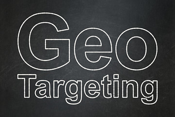 Image showing Business concept: Geo Targeting on chalkboard background