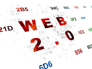 Image showing Web development concept: Web 2.0 on Digital background