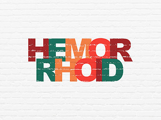 Image showing Medicine concept: Hemorrhoid on wall background