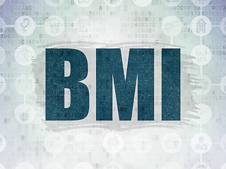 Image showing Medicine concept: BMI on Digital Paper background