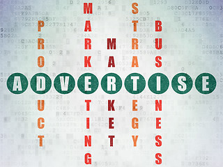 Image showing Advertising concept: Advertise in Crossword Puzzle