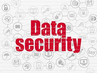 Image showing Privacy concept: Data Security on wall background