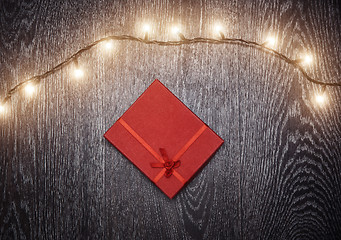 Image showing Christmas light and gift box