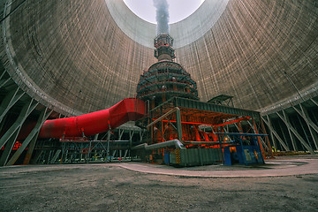 Image showing Huge Power plant producing heat