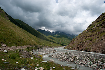 Image showing Hiking in mountain