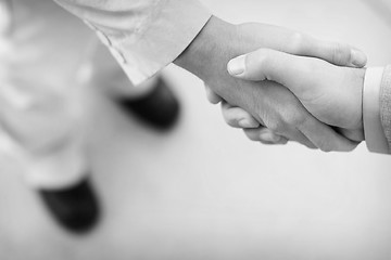 Image showing business people shake hands