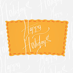 Image showing Holiday greetings lettering