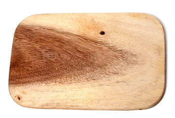 Image showing Wooden kitchen board on white background