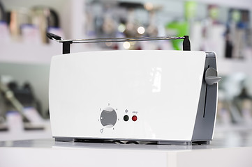 Image showing Shiny white toaster