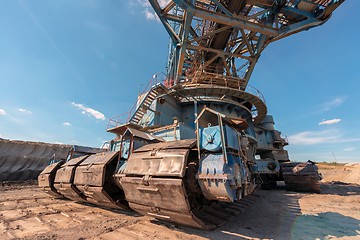 Image showing Large excavator machine in the mine