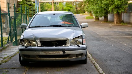 Image showing Damaged car after the accident