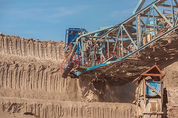 Image showing Large excavator machine in the mine