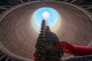 Image showing Huge Power plant producing heat