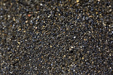 Image showing Pile of Black islandic sand