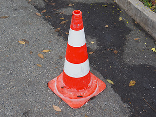 Image showing Traffic cone sign