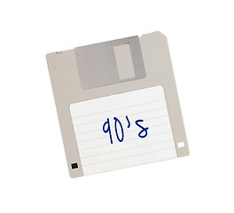 Image showing Floppy Disk - Tachnology from the past, isolated on white