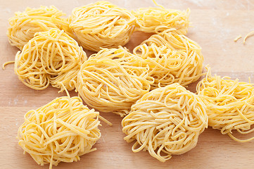 Image showing Pasta typical of Piedmont called tajarin