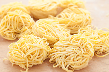 Image showing Pasta typical of Piedmont called tajarin