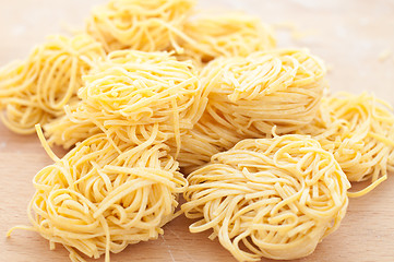 Image showing Pasta typical of Piedmont called tajarin