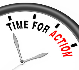 Image showing Time for Action Clock To Inspire And Motivate